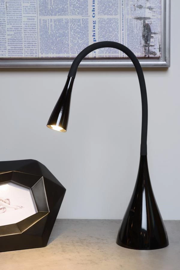 Lucide ZOZY - Schreibtischlampe - LED Dim. - 1x4W 3000K - Schwarz - Atmosphäre 1